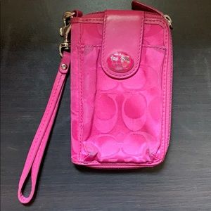 Coach phone case / wristlet